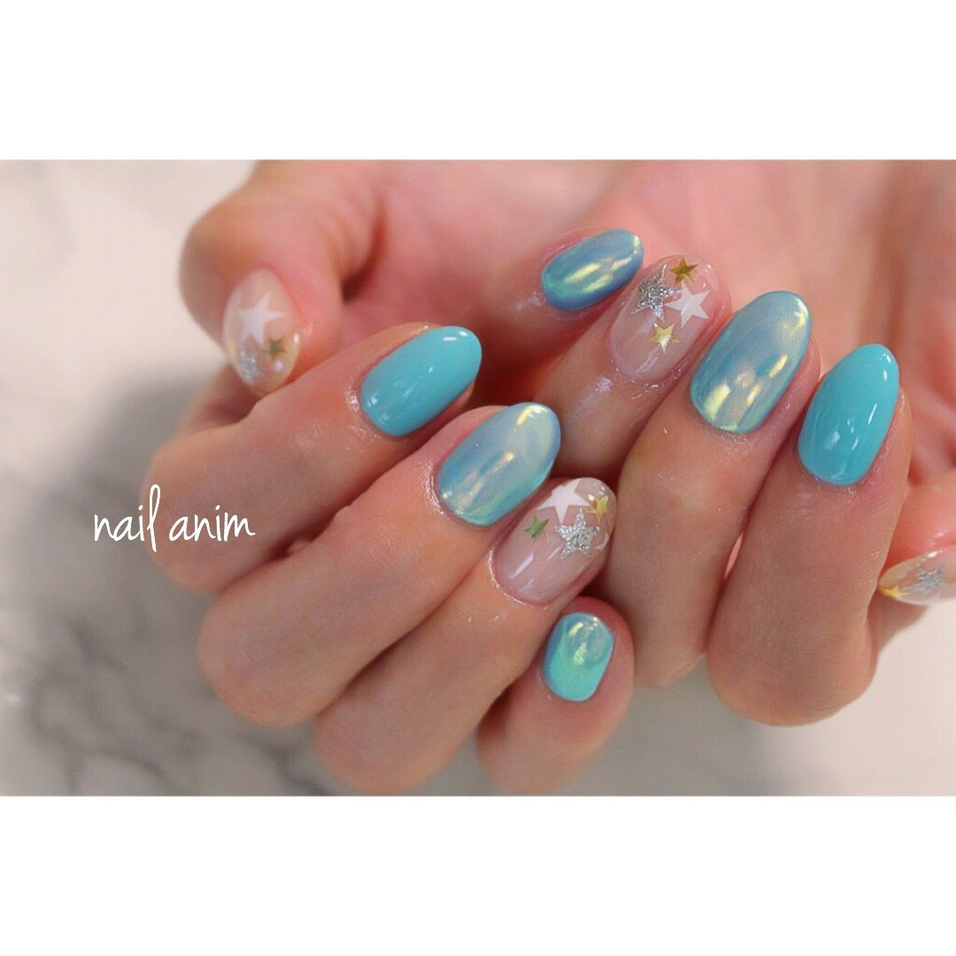 夏 七夕 海 リゾート ハンド Nail Animのネイルデザイン No ネイルブック