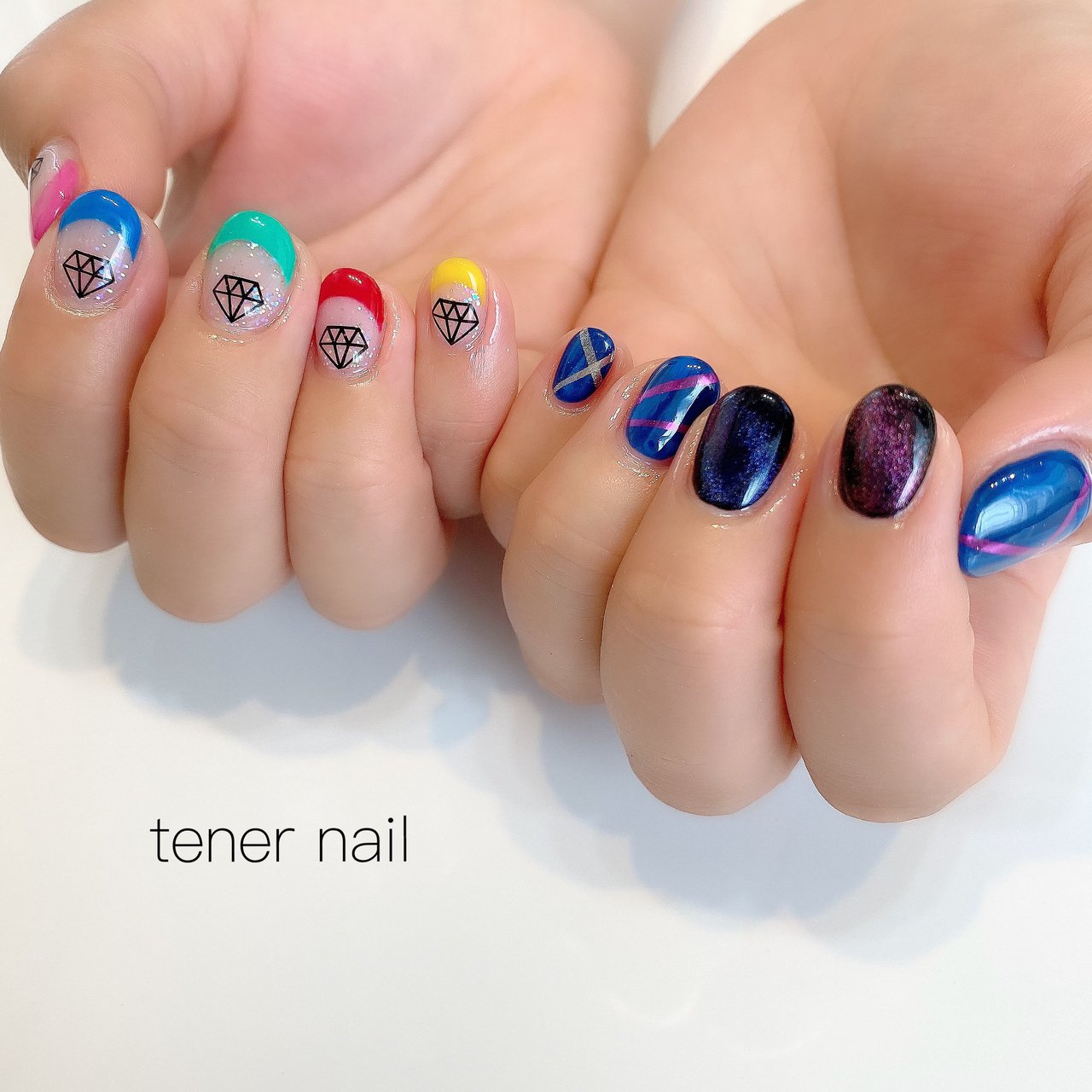 オールシーズン ライブ ハンド フレンチ ラメ テネルネイル Tener Nailのネイルデザイン No ネイルブック