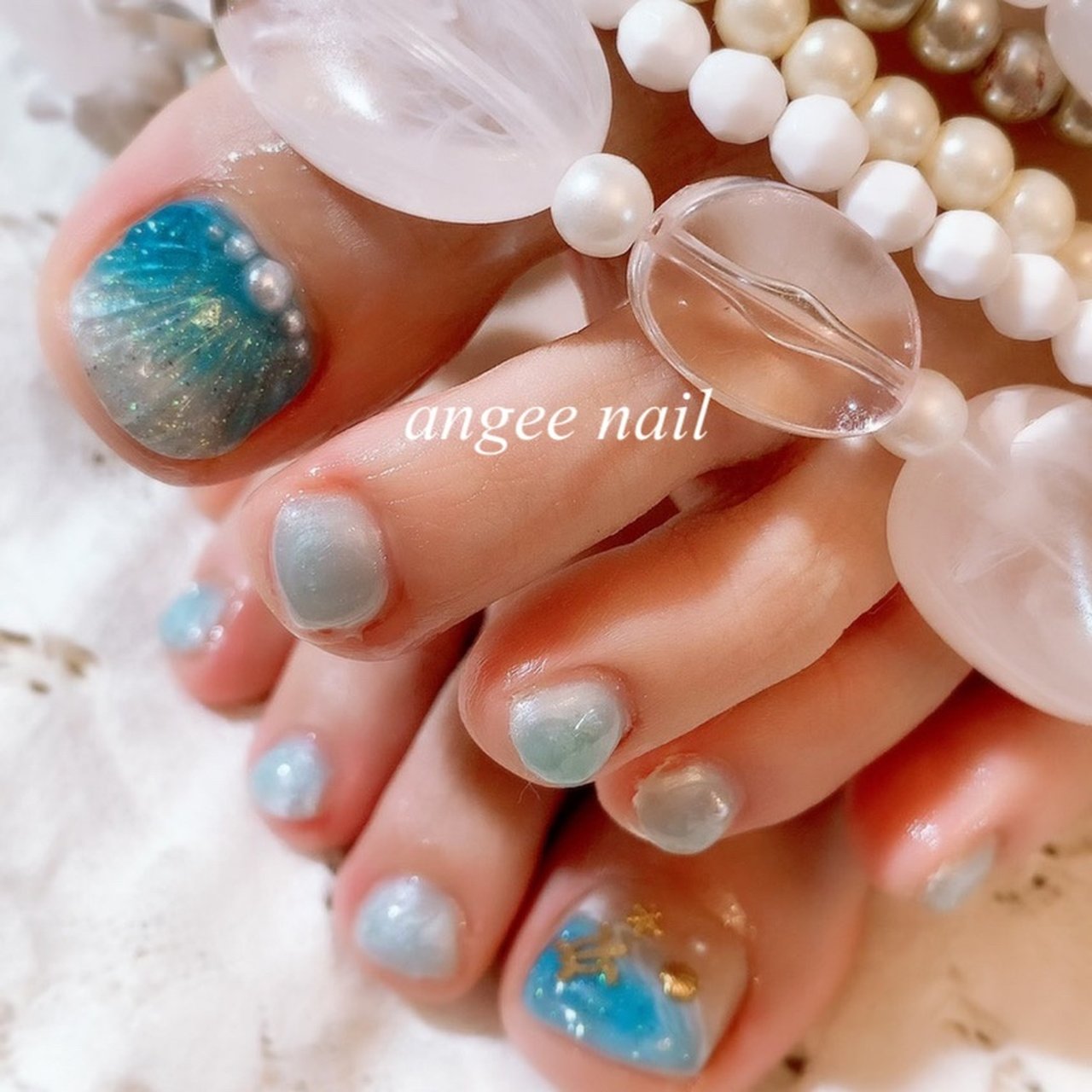 夏 リゾート デート 女子会 フット ネイルサロンアンジーのネイルデザイン No ネイルブック