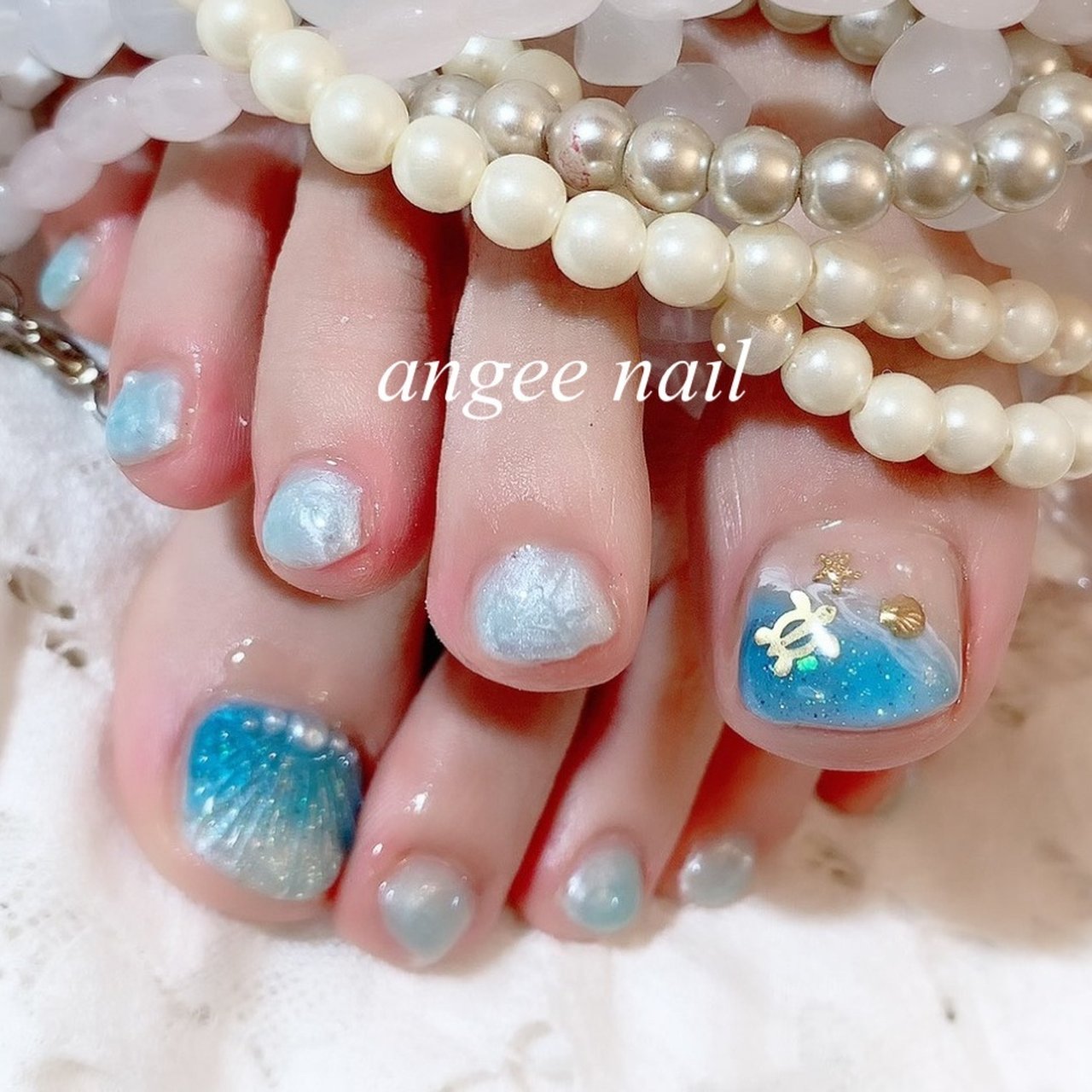 夏 リゾート デート 女子会 フット ネイルサロンアンジーのネイルデザイン No ネイルブック