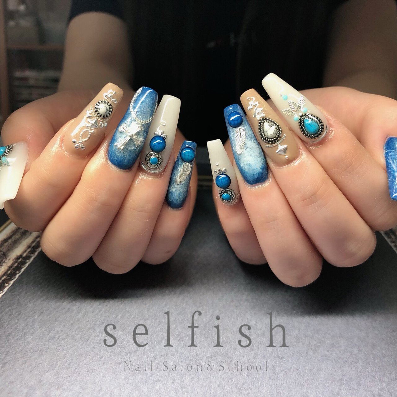 夏 旅行 海 リゾート ハンド Nailsalon Selfishのネイルデザイン No ネイルブック