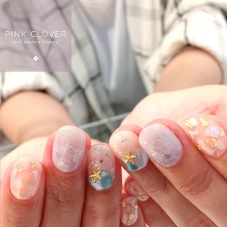 人気順 夏ブルーネイルのネイルデザイン ネイルブック