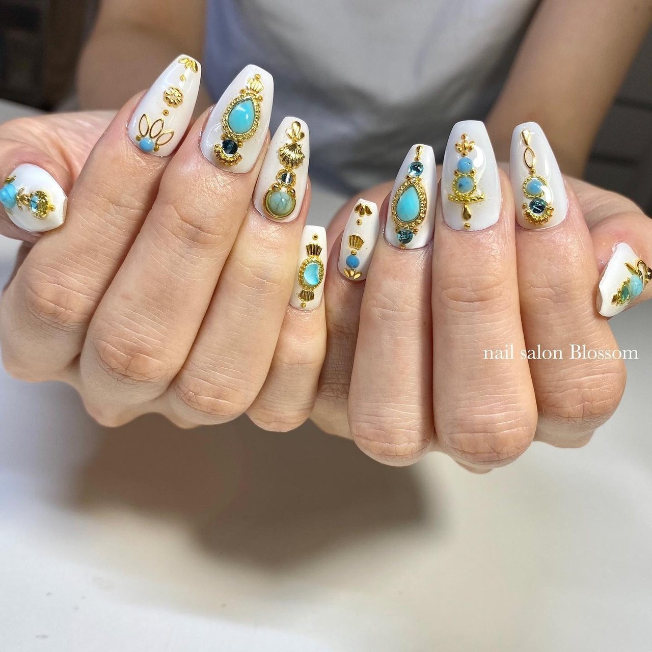 夏 旅行 海 リゾート ハンド Blossomのネイルデザイン No ネイルブック