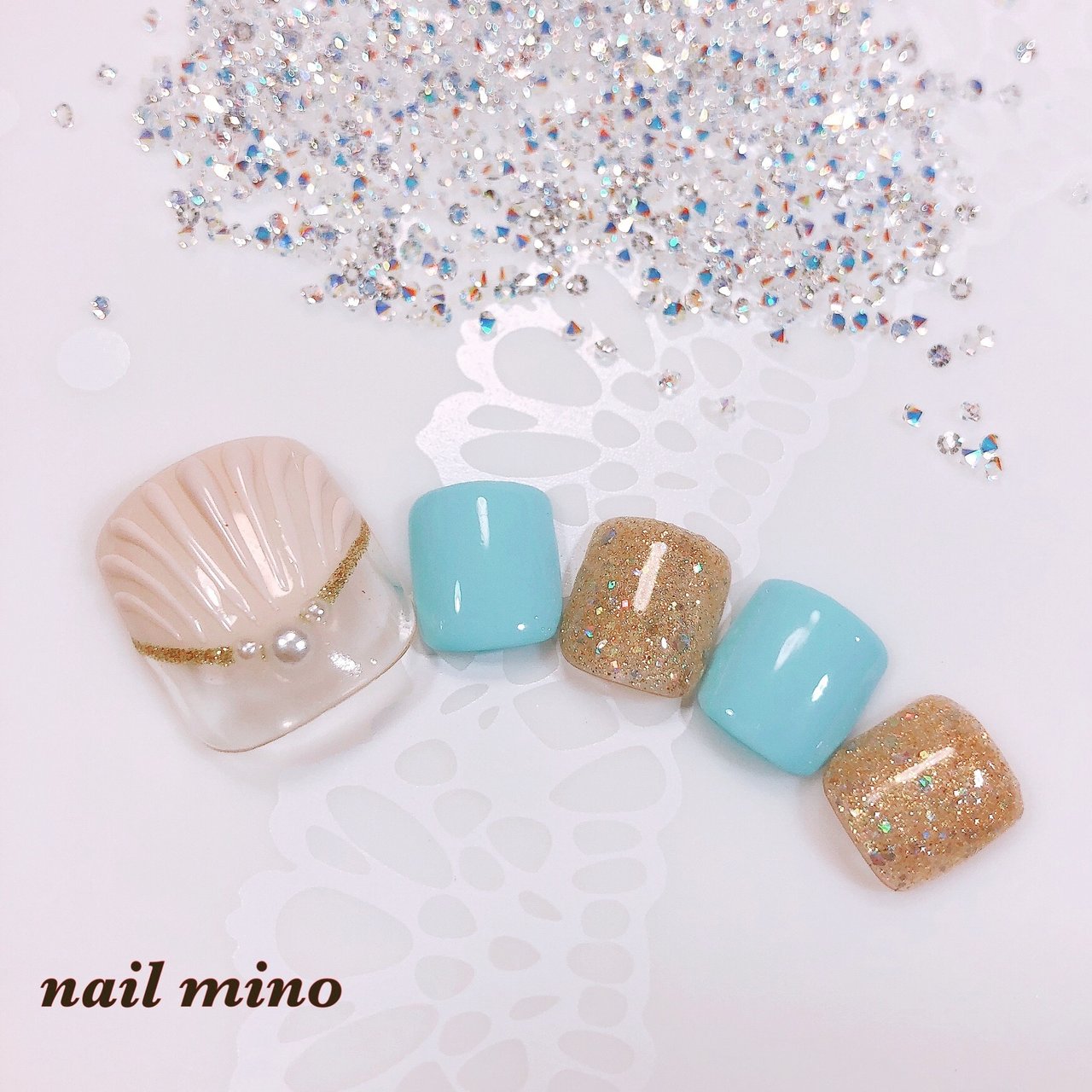 夏 旅行 海 リゾート フット Nail Minoのネイルデザイン No ネイルブック