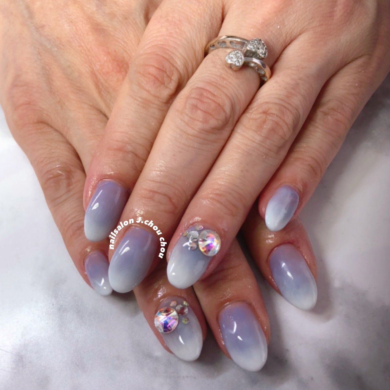 オールシーズン 梅雨 オフィス ハンド シンプル J Chou Chou Nailのネイルデザイン No ネイルブック