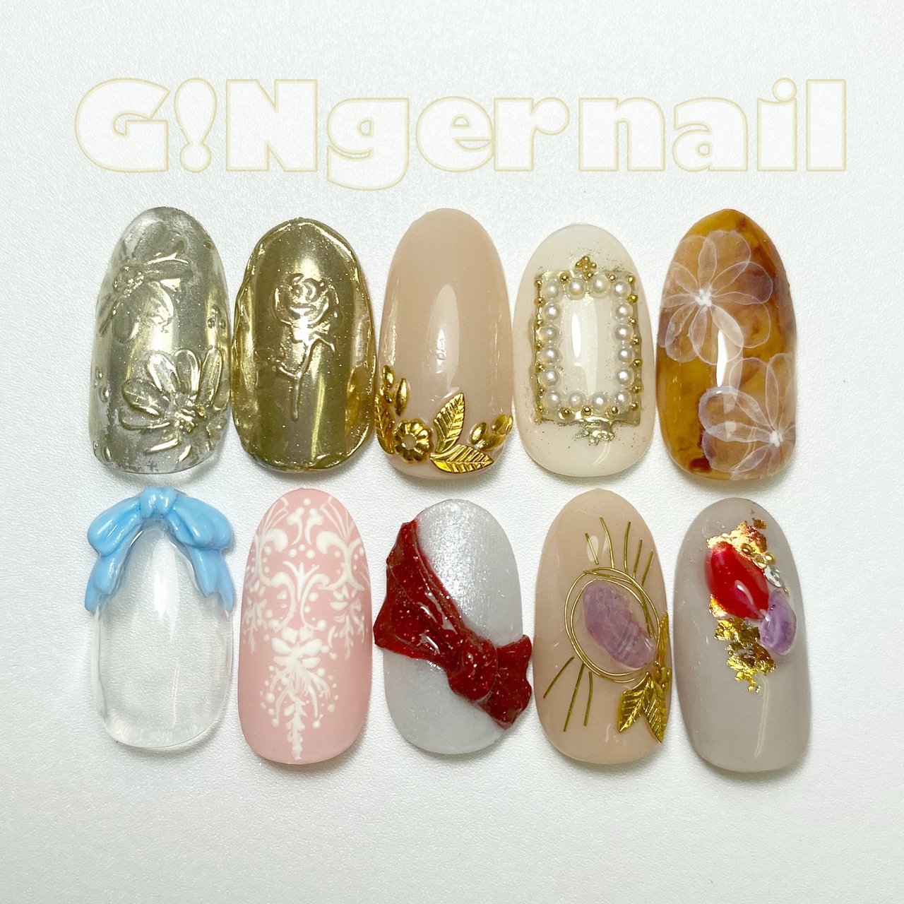 オフィス ブライダル デート 女子会 ハンド Ginger Nail 代々木 ジンジャーネイルのネイルデザイン No ネイル ブック