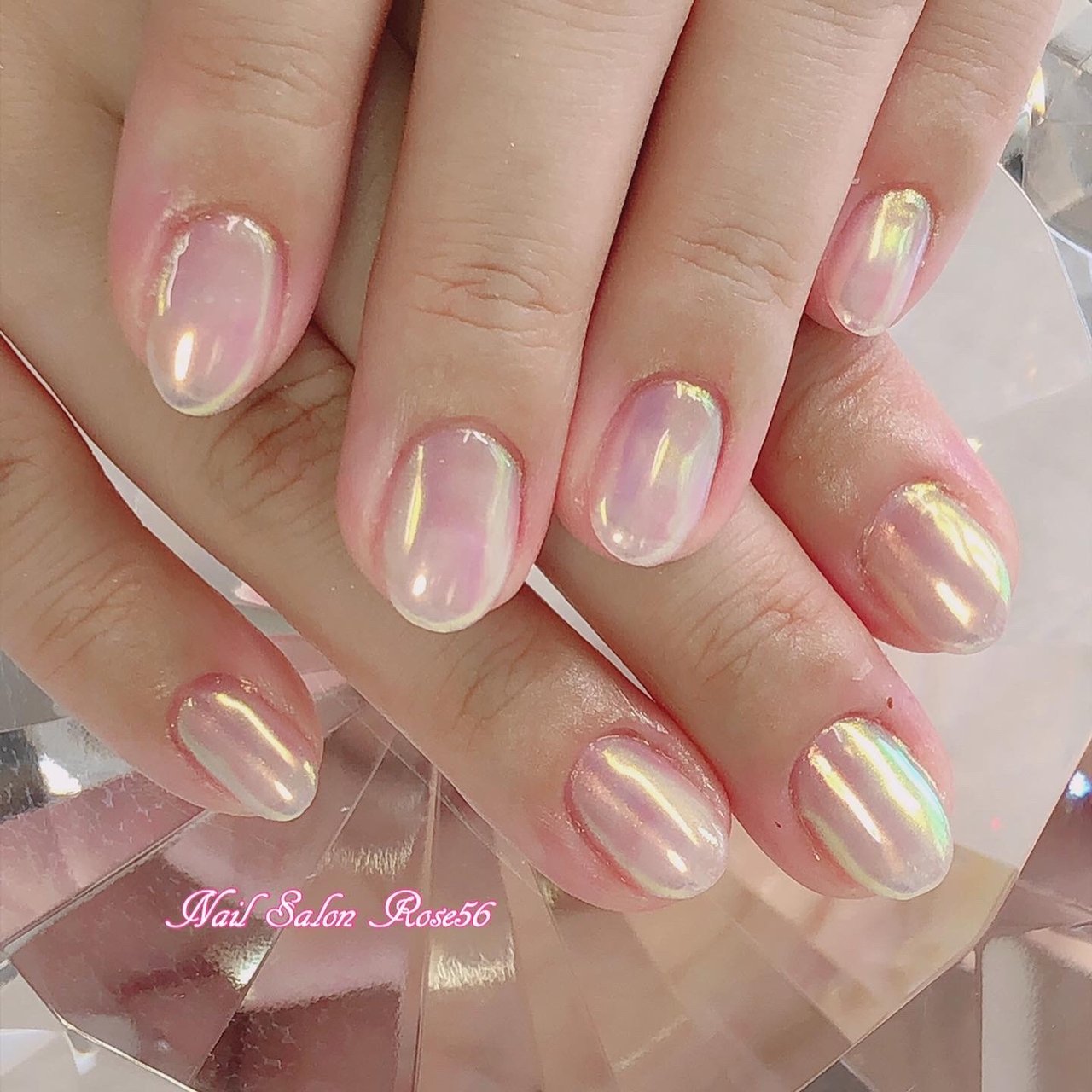 夏 オフィス ハンド ショート クリア Nail Salon Rose 56のネイルデザイン No ネイルブック