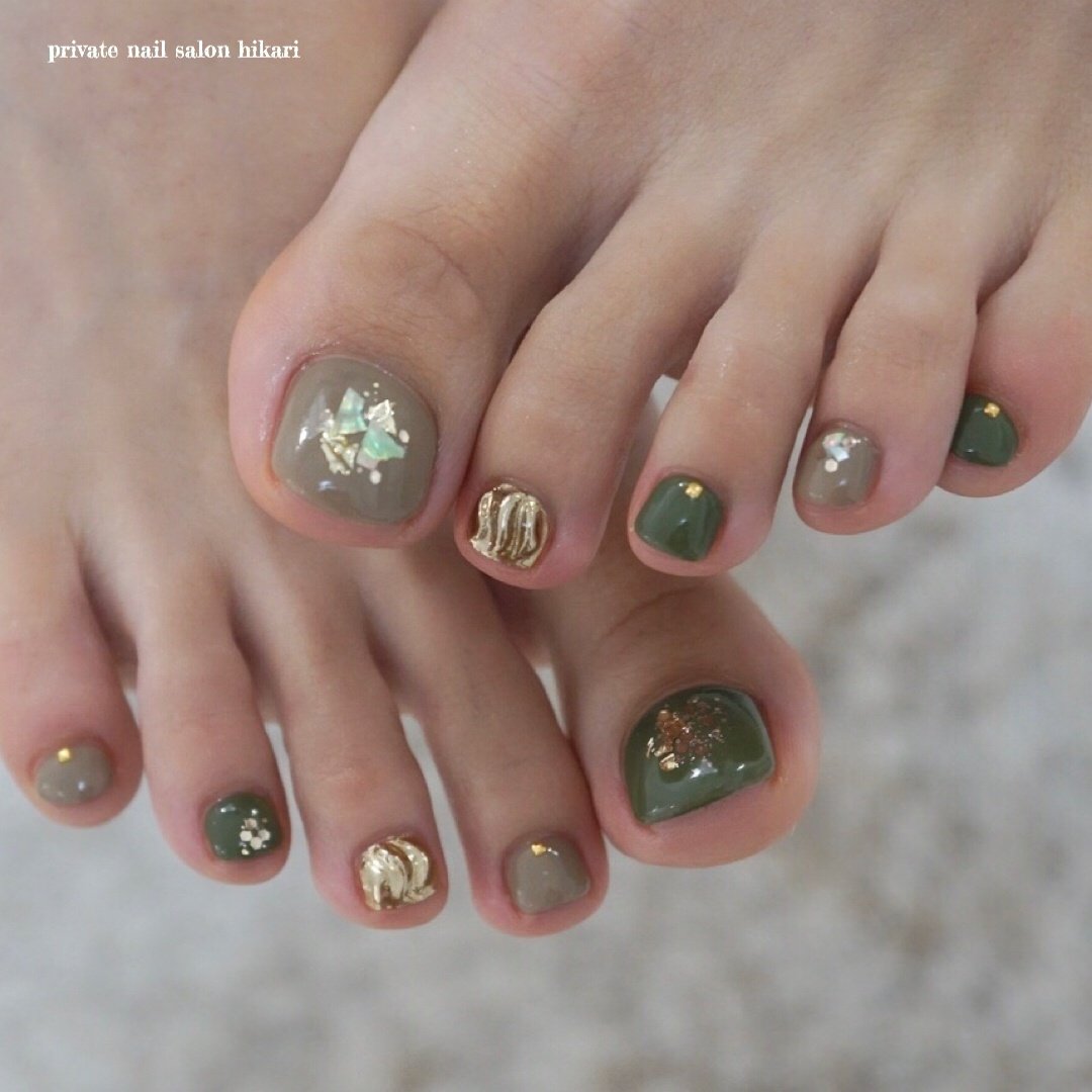 夏 オールシーズン リゾート フット シェル Hikarinailのネイルデザイン No ネイルブック