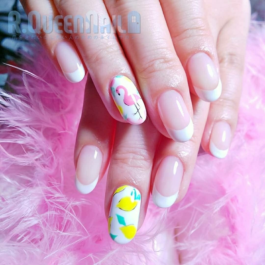 夏 オールシーズン リゾート 浴衣 ハンド 今村しほり 千葉 R Queennailのネイルデザイン No ネイルブック