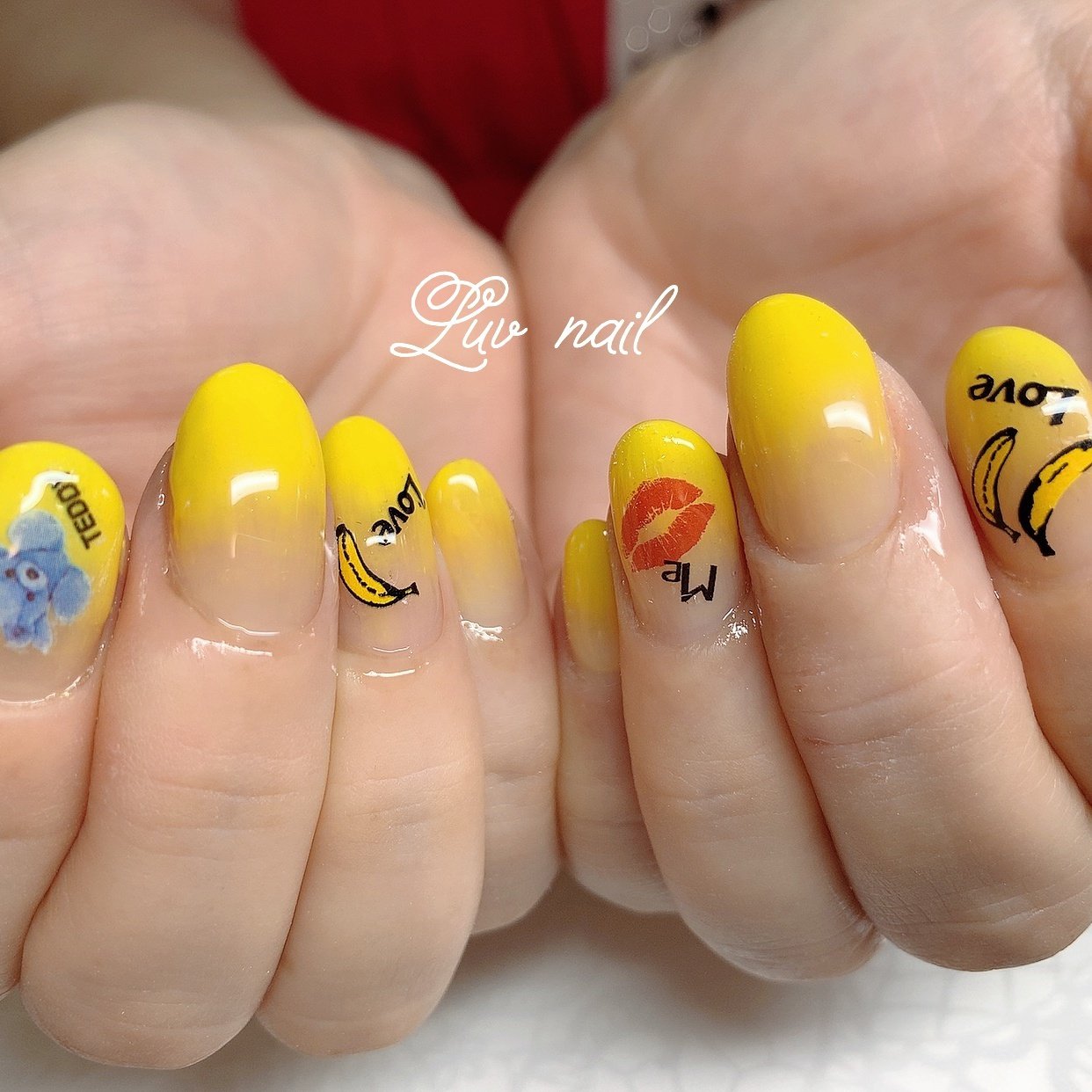 オールシーズン ハンド シンプル ミディアム イエロー Luv Nailのネイルデザイン No ネイルブック