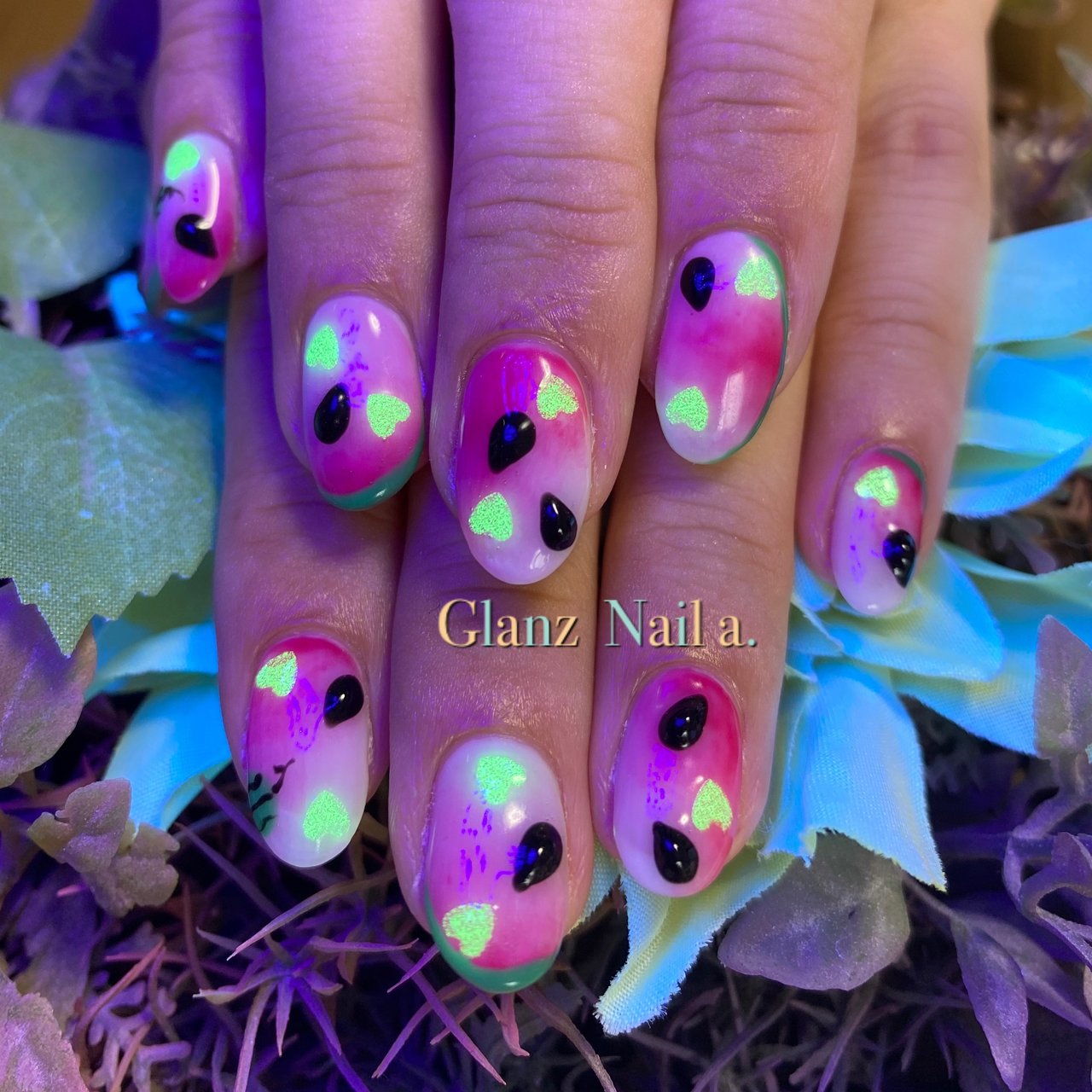 夏 旅行 海 ハンド ワンカラー Glanz Nail A グランツネイルエー のネイルデザイン No ネイルブック