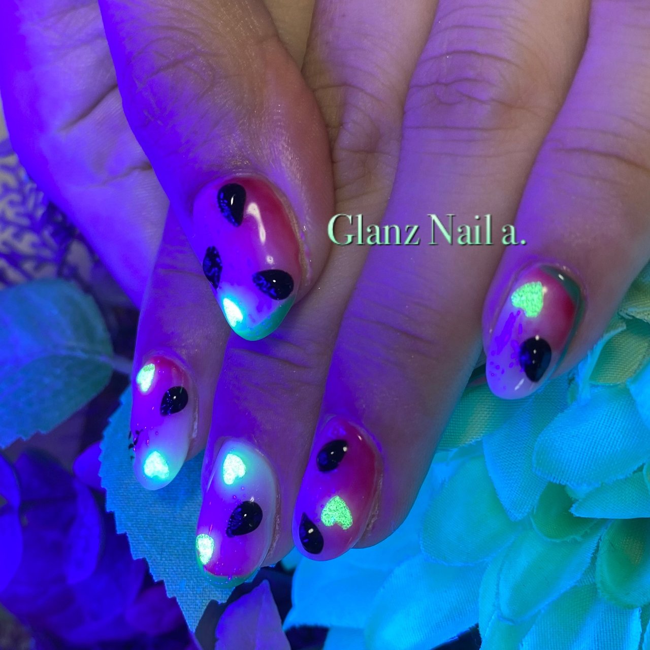 夏 旅行 海 ハンド ワンカラー Glanz Nail A グランツネイルエー のネイルデザイン No ネイルブック