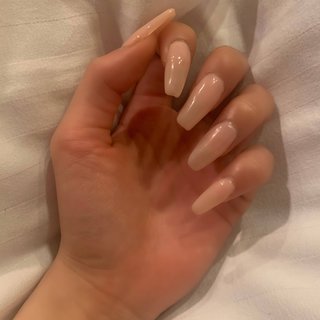 春 ハンド ワンカラー ロング ベージュ Suuのネイルデザイン No ネイルブック
