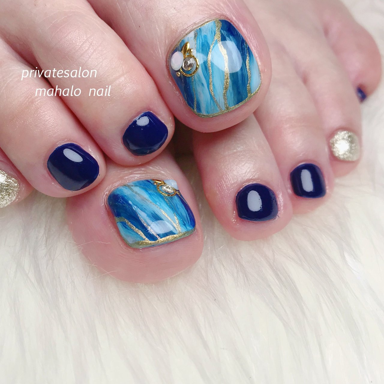 夏 オールシーズン 旅行 リゾート フット Mahalo Nailのネイルデザイン No ネイルブック