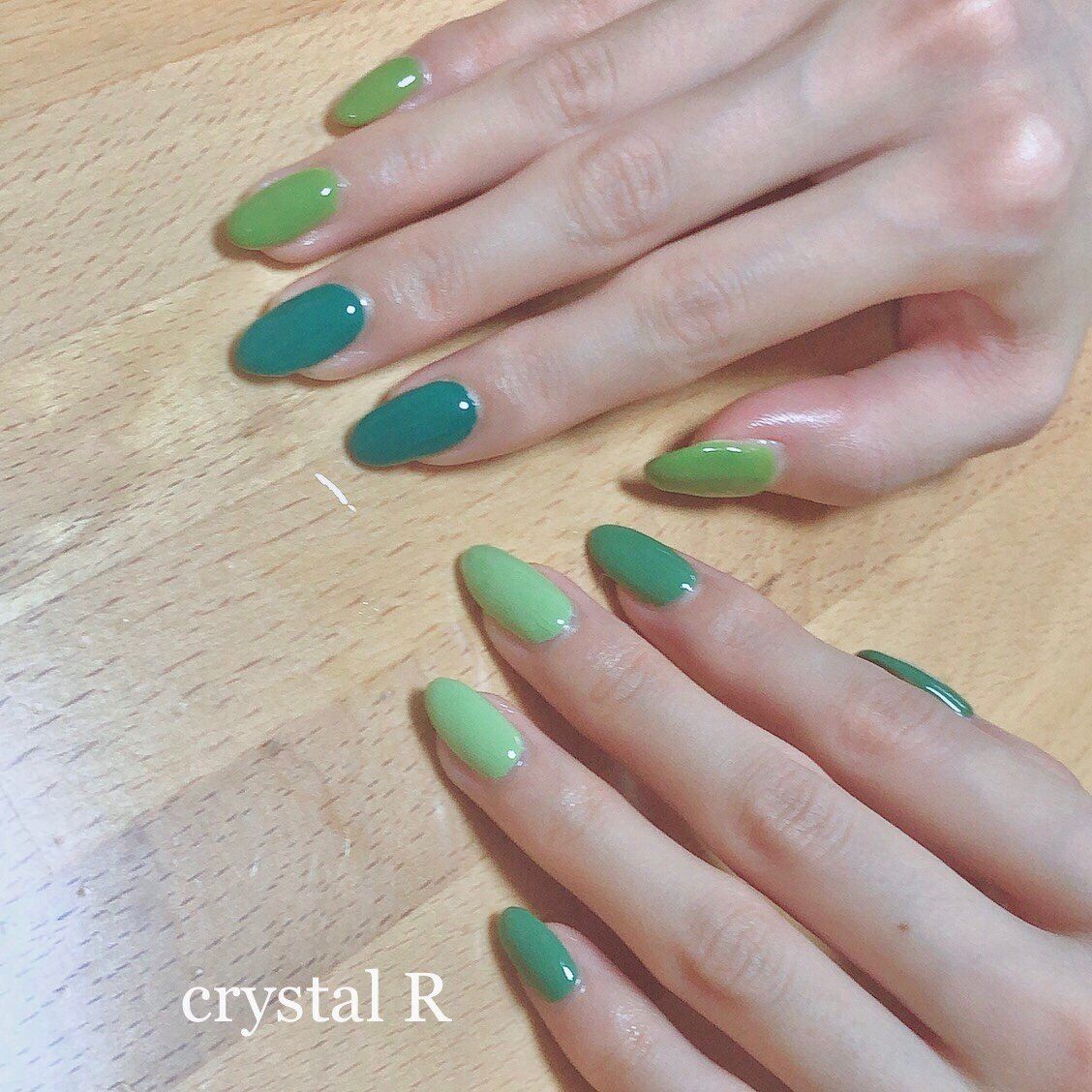 グリーン Crystal R Nail Salon のネイルデザイン No ネイルブック