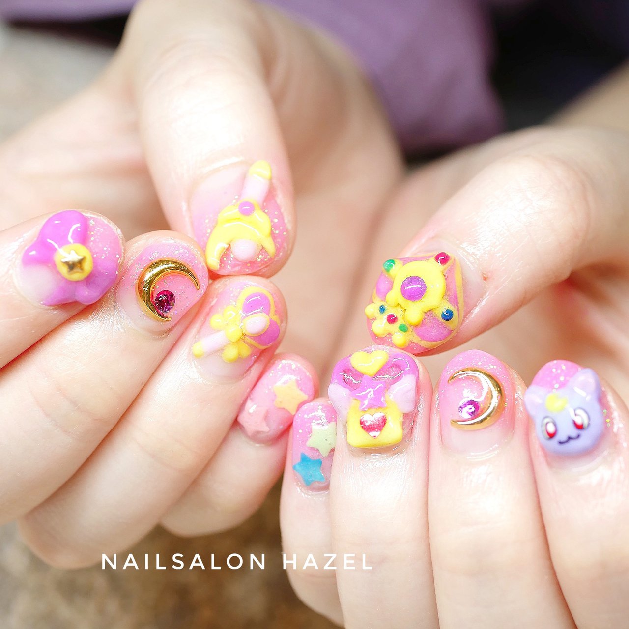 オールシーズン ハロウィン パーティー ハンド キャラクター Nailsalon Hazelのネイルデザイン No ネイルブック