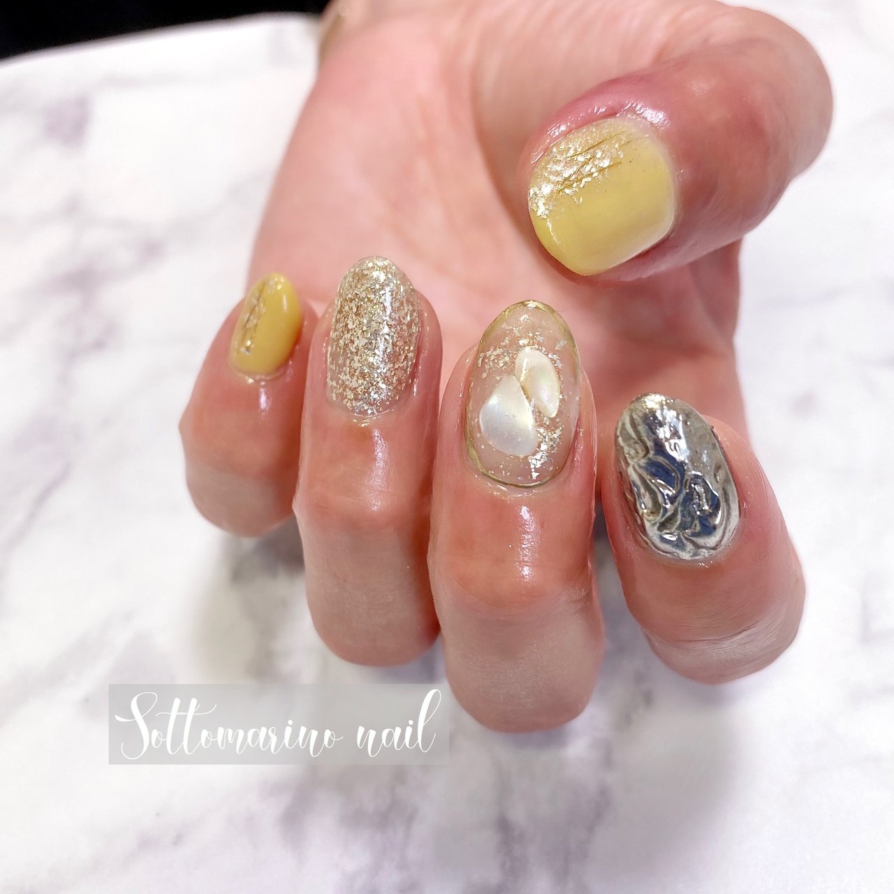 夏 オールシーズン リゾート 女子会 ハンド Sottomarino Nailのネイルデザイン No ネイルブック