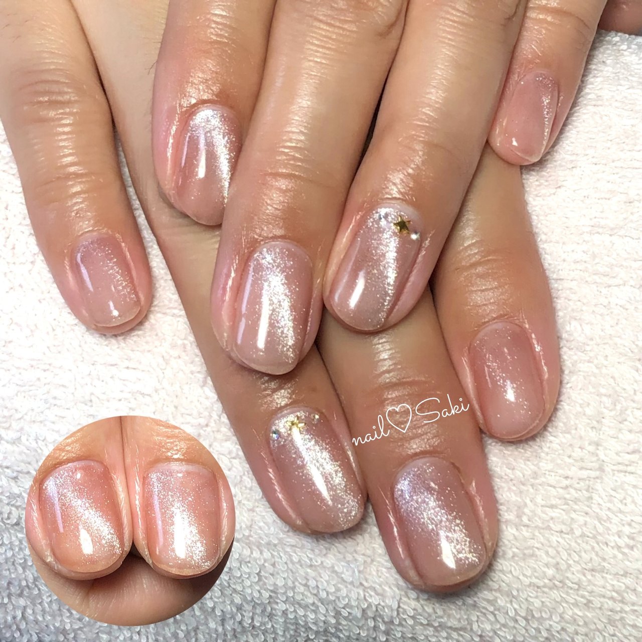 オールシーズン オフィス ブライダル ハンド シンプル Nail Sakiのネイルデザイン No ネイルブック