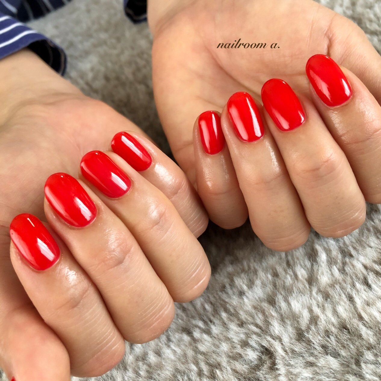 ハンド ワンカラー レッド ジェル Nailroom A Ishigeのネイルデザイン No ネイルブック