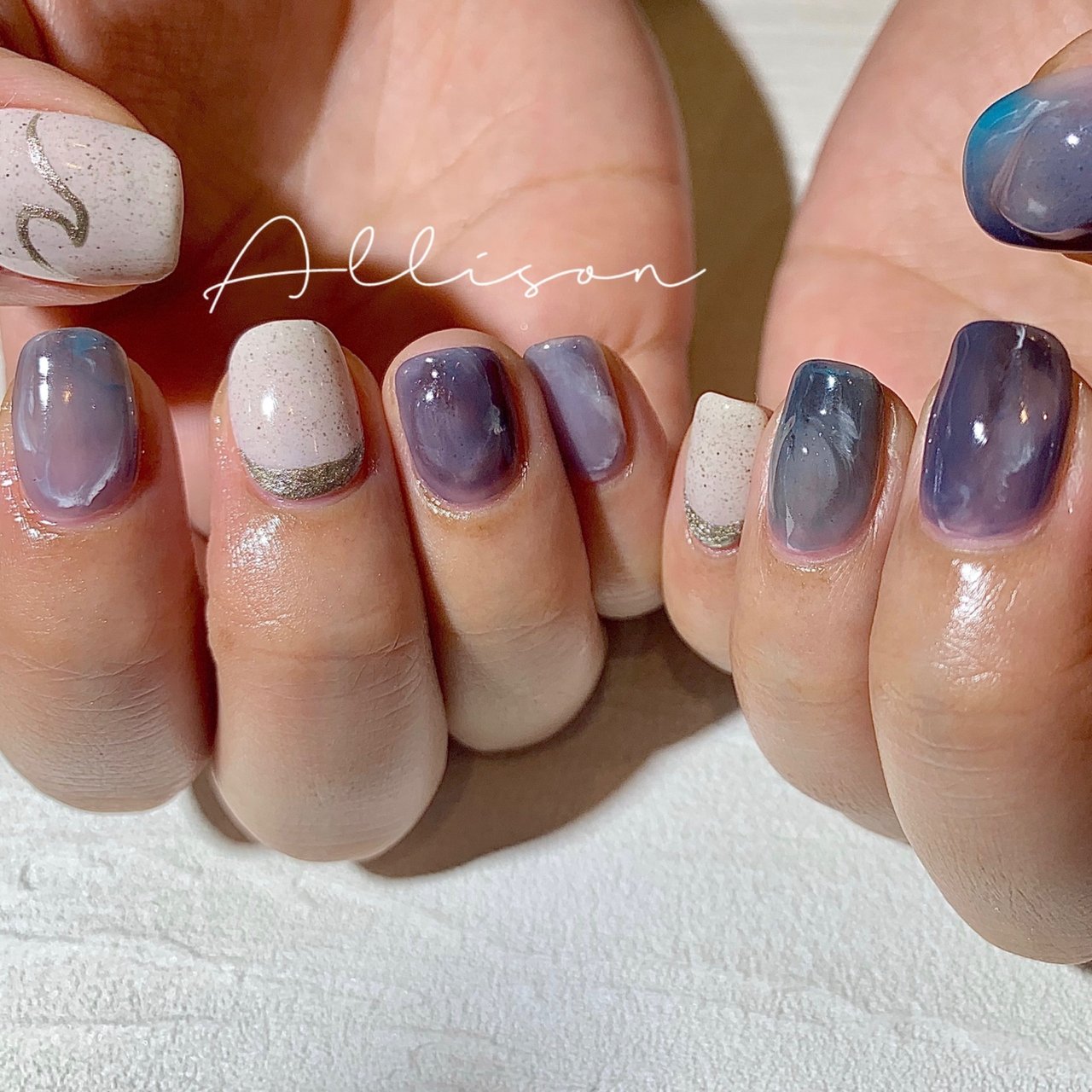 春 夏 海 リゾート シンプル Allison Nail アリソンネイルのネイルデザイン No ネイルブック