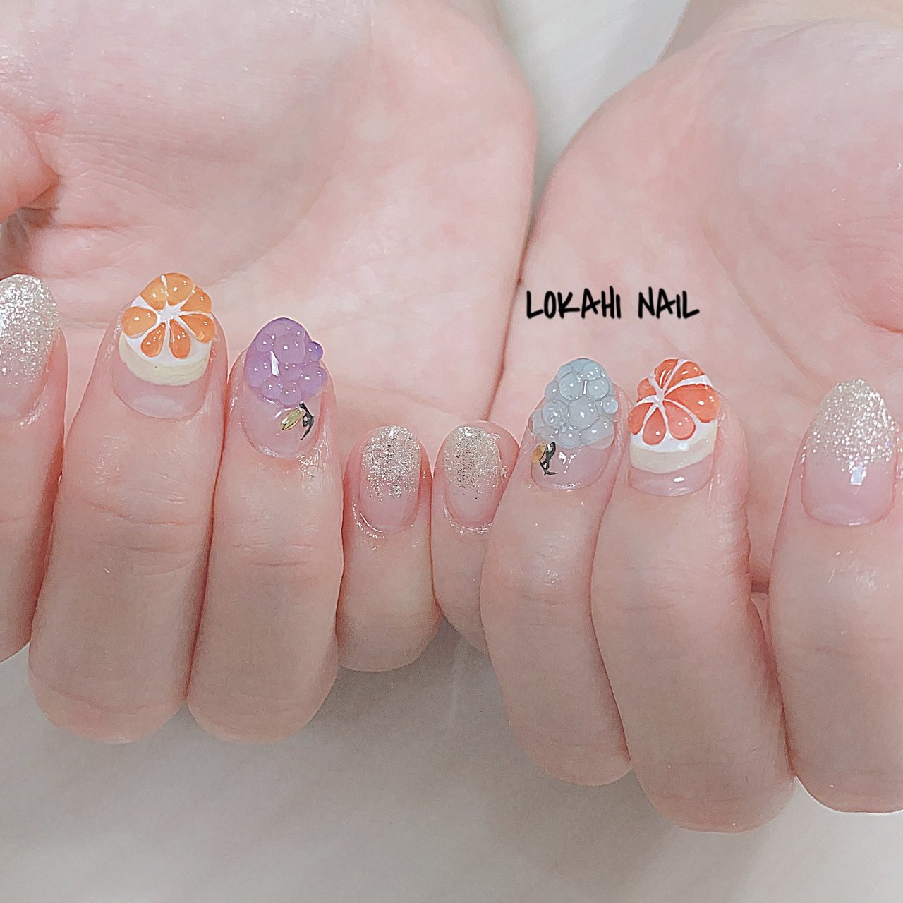 夏 ハンド トロピカル ショート イエロー Lokahi Nail ロカヒネイルのネイルデザイン No ネイルブック