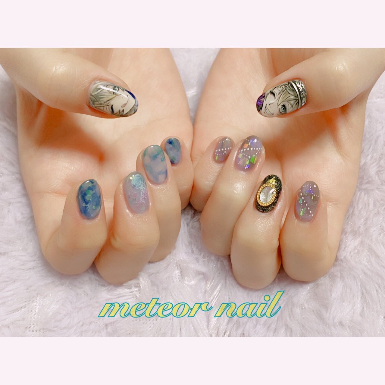 オールシーズン ハンド ホログラム 痛ネイル タイダイ Meteornail ミーティアネイルのネイルデザイン No ネイルブック