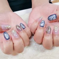 年 新着順 デニム ブルー グレーのネイルデザイン ネイルブック