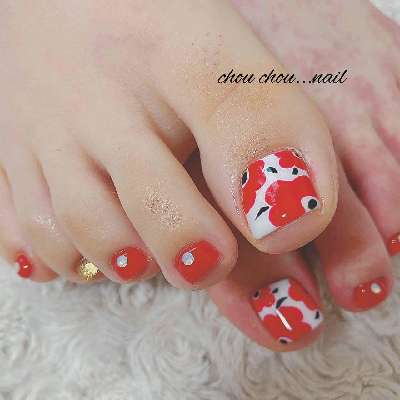 夏 フット フラワー Nail Salon Chouchouのネイルデザイン No 541 ネイルブック