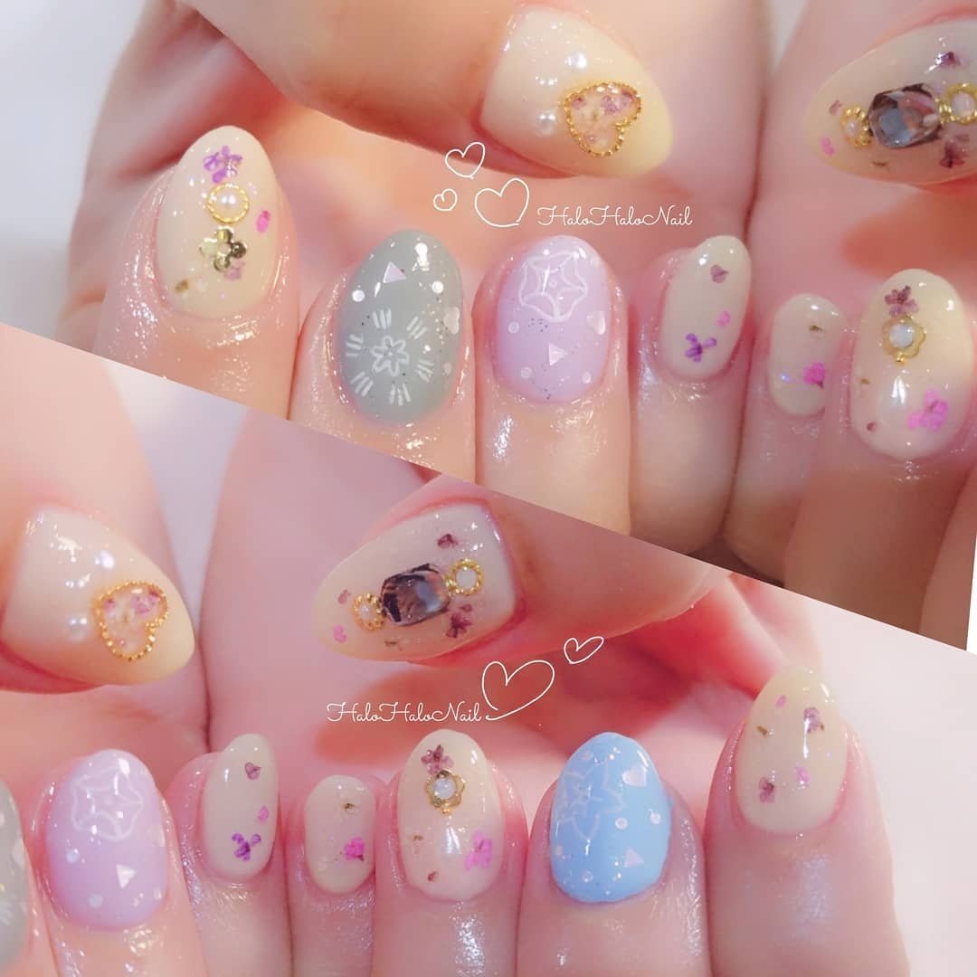 春 オールシーズン ライブ 女子会 ハンド Halohalonailのネイルデザイン No ネイルブック