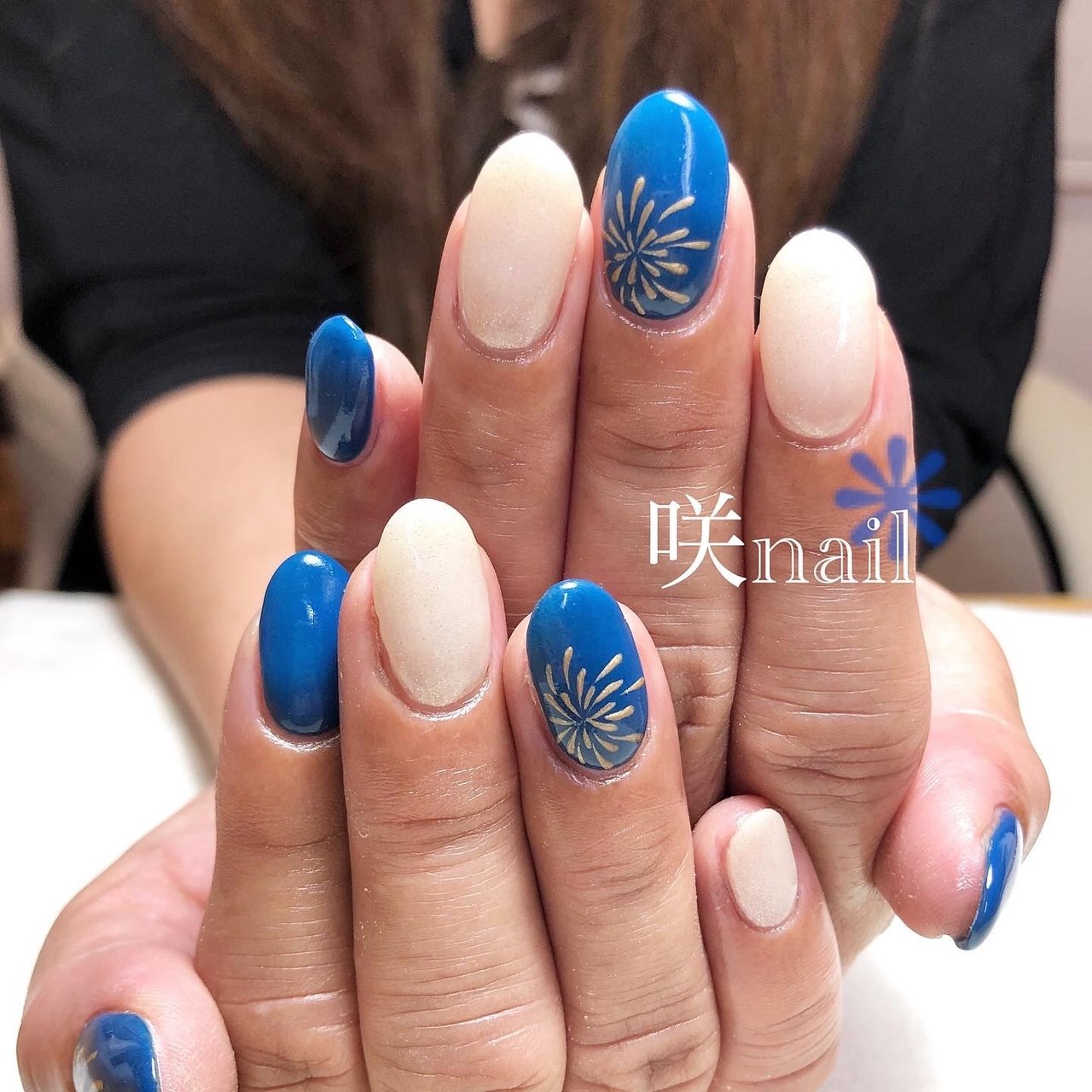 夏 浴衣 オフィス デート ハンド 咲nail サキネイル のネイルデザイン No ネイルブック