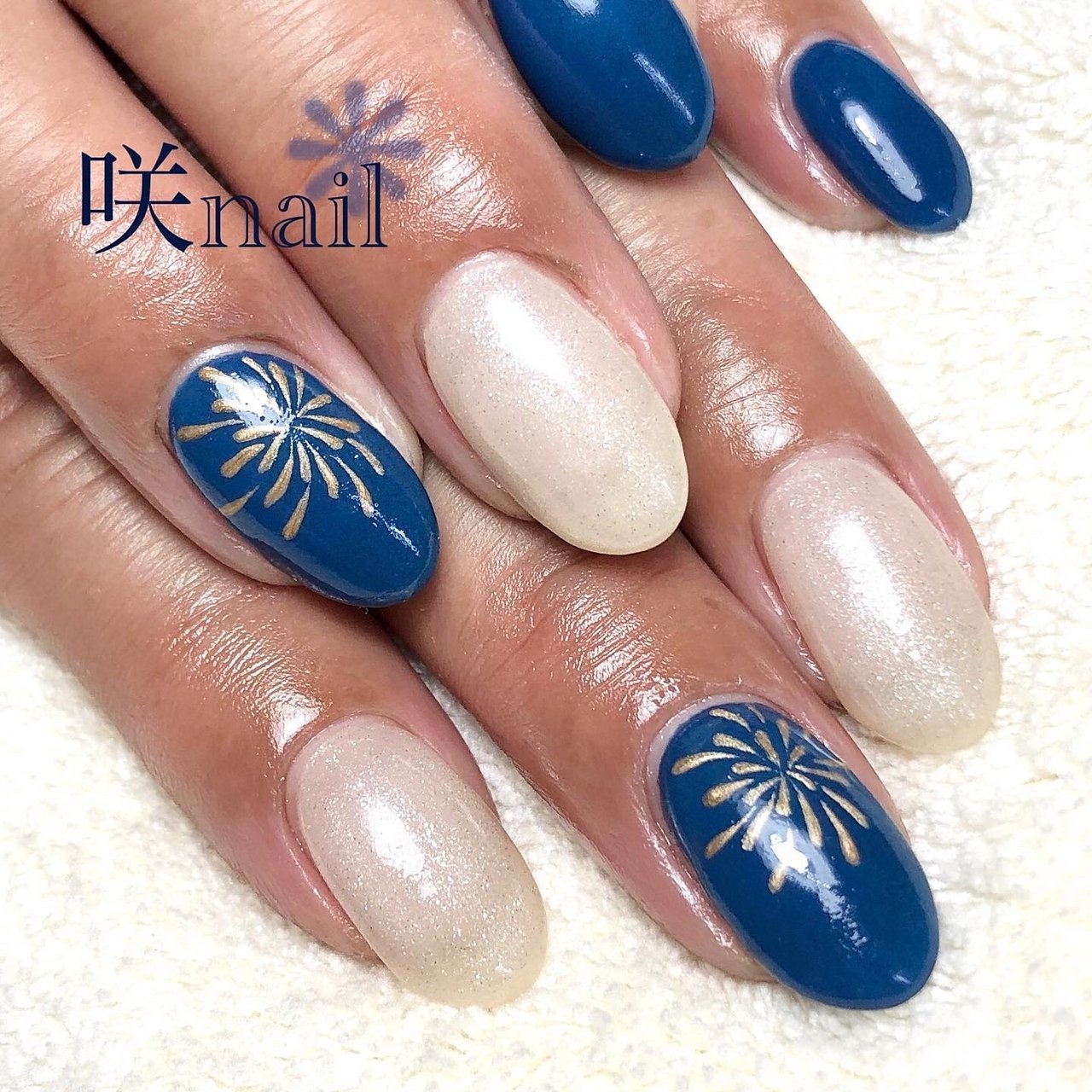 夏 浴衣 オフィス デート ハンド 咲nail サキネイル のネイルデザイン No ネイルブック