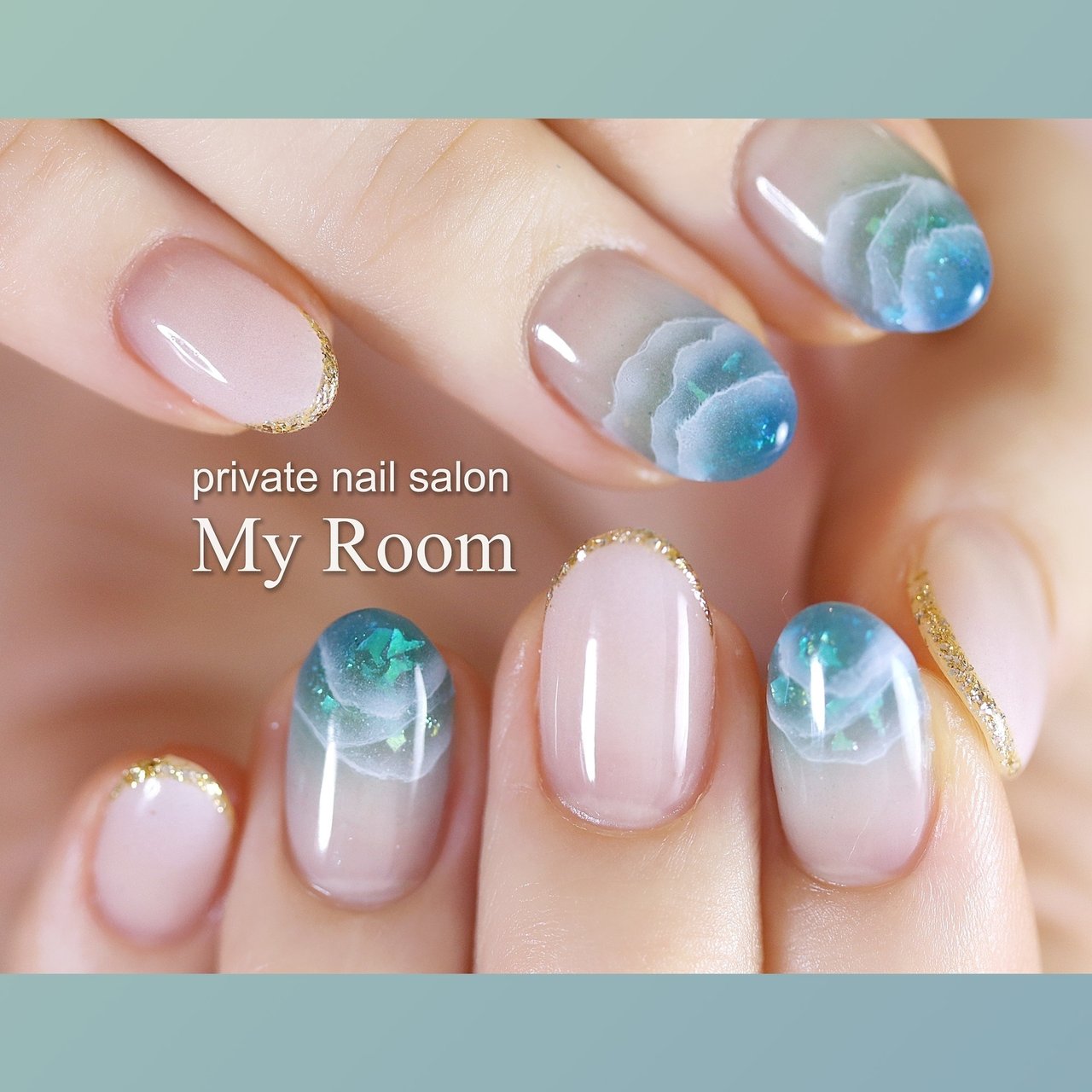 夏 海 リゾート ハンド ミディアム My Roomのネイルデザイン No ネイルブック