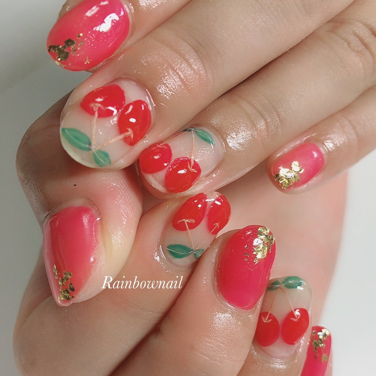 夏 ハンド ワンカラー フルーツ ミディアム 松谷早百合 まつやさゆり のネイルデザイン No ネイルブック