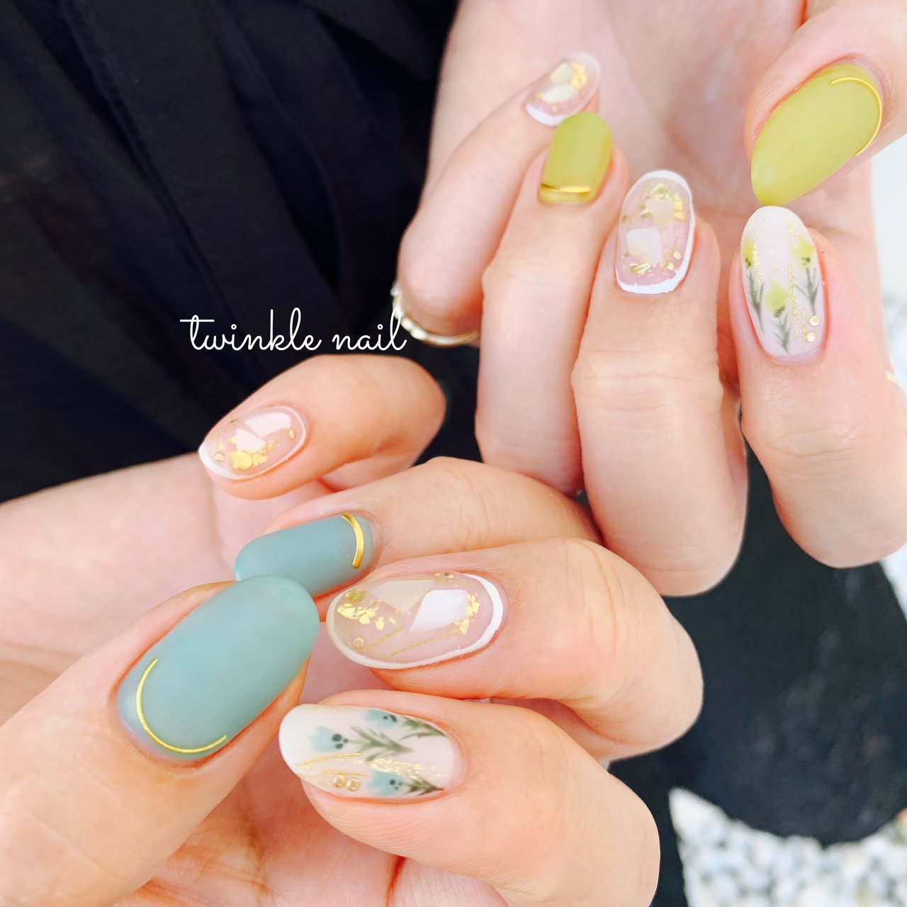 夏 女子会 ハンド ワンカラー シェル Twinkle Nailのネイルデザイン No ネイルブック