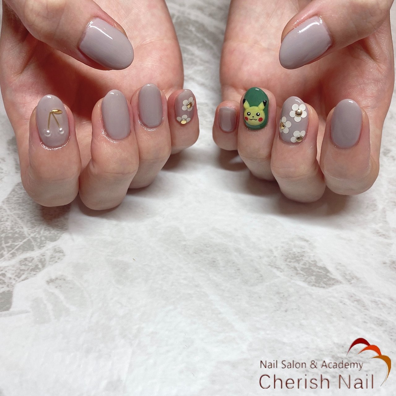 オールシーズン ハンド ホログラム キャラクター 3d 豊橋 Cherish Nail チェリッシュネイル のネイル デザイン No ネイルブック