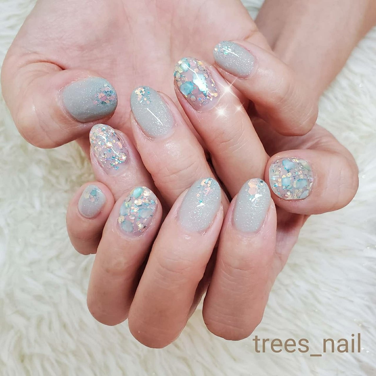 春 夏 梅雨 海 ハンド Trees Nailのネイルデザイン No ネイルブック
