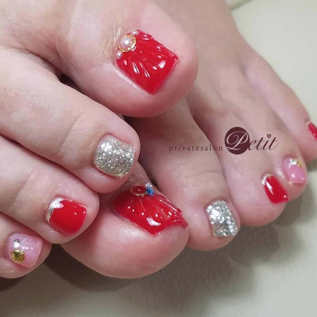夏 フット お客様 Privatesalonプティ Akane 石川県内灘町 のネイルデザイン No ネイルブック