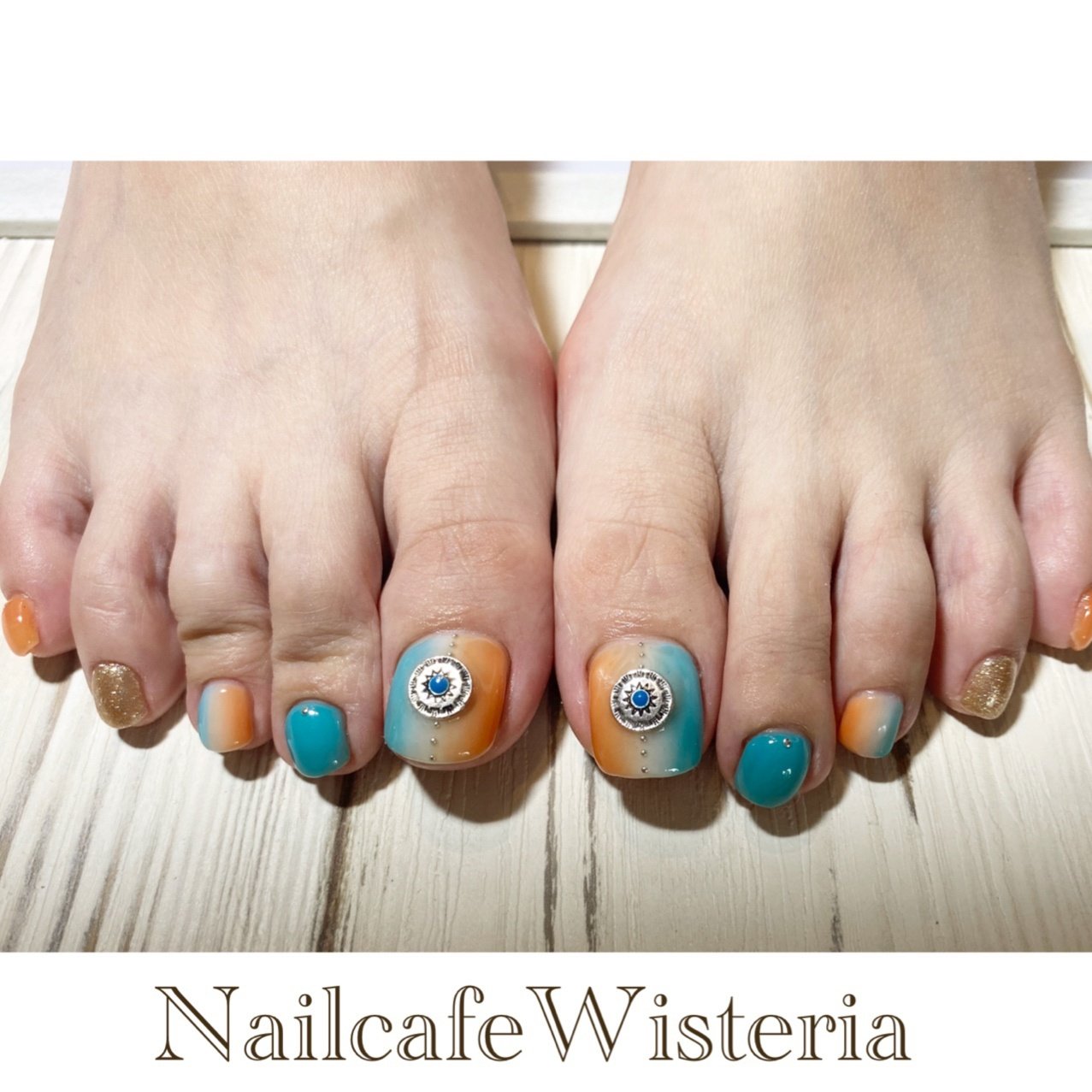 グラデーション ラメ アンティーク エスニック ボヘミアン Nailcafewisteriaのネイルデザイン No ネイルブック