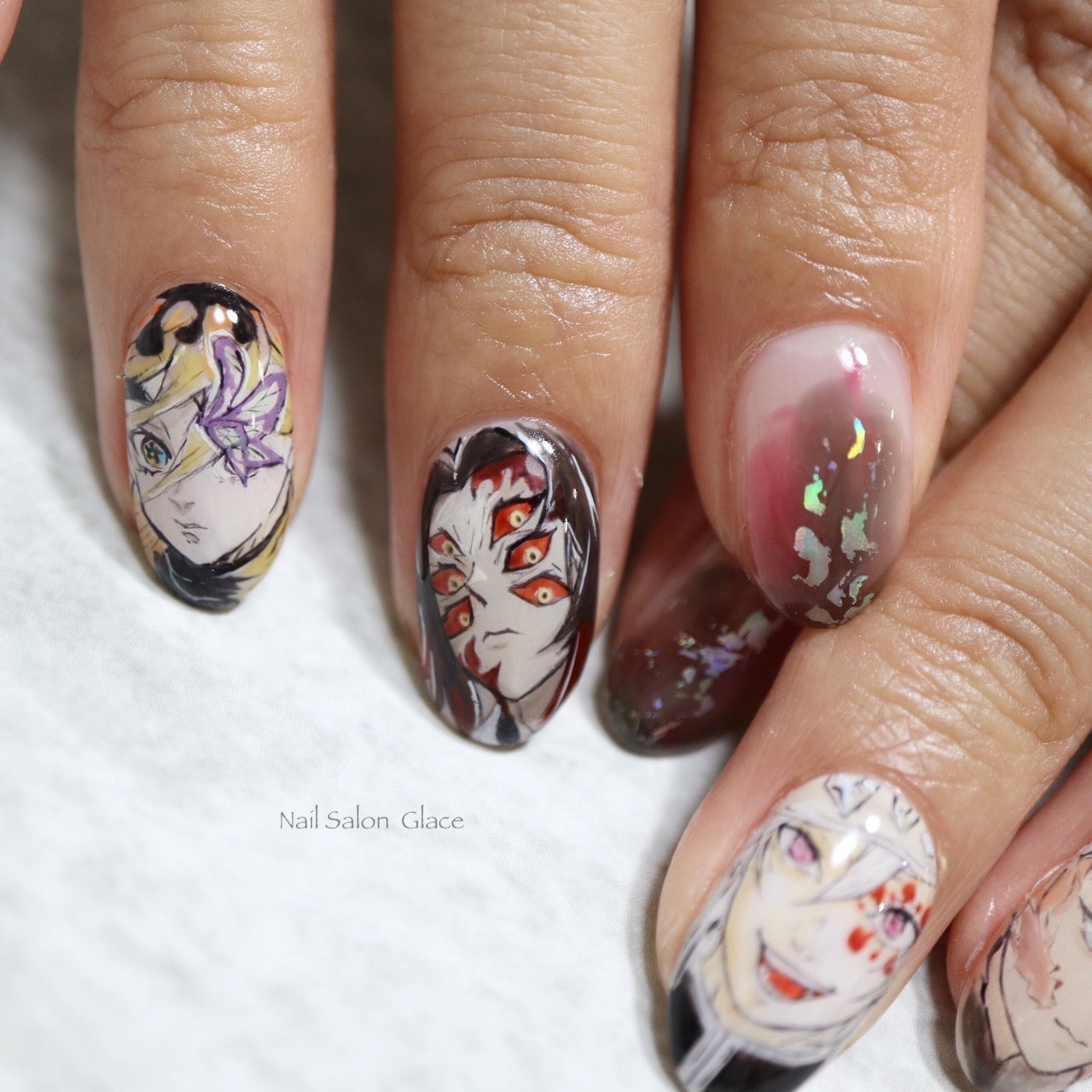 人気ショップ くろやん様 鬼滅の刃 痛ネイル キャラクター つけ爪 ネイルチップ Revuemusicaleoicrm Org