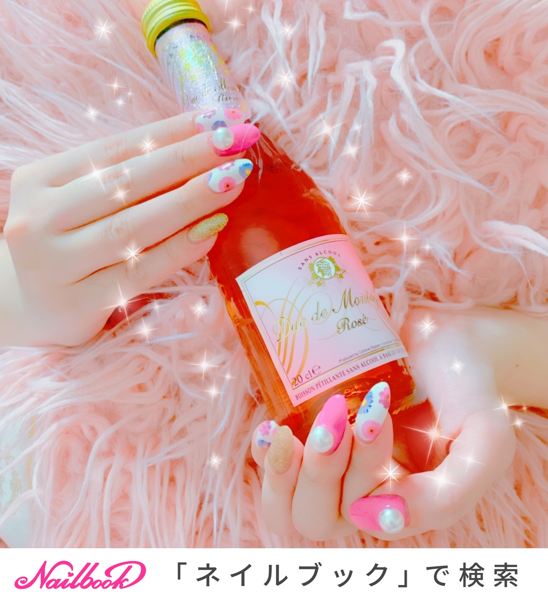 パール ホワイト 100均ネイルのネイルデザイン ネイルブック
