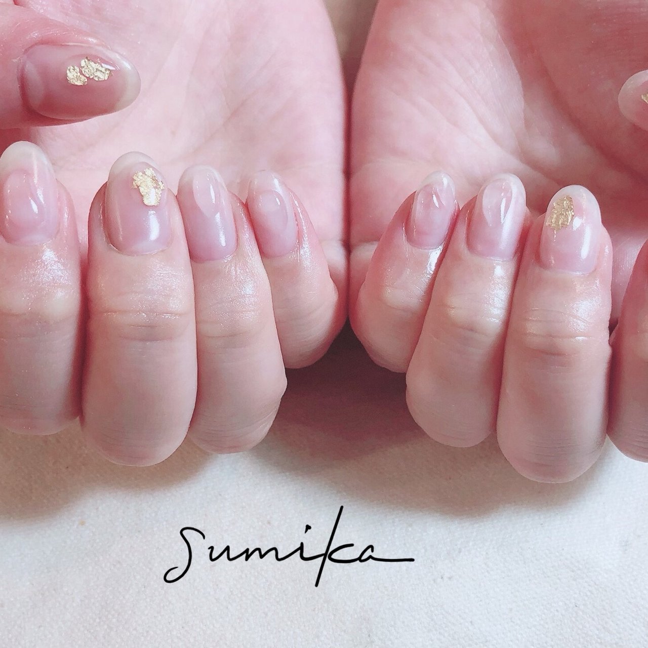 ハンド クリア ゴールド Nail Salon Sumikaのネイルデザイン No ネイルブック