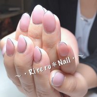 ピンク シルバーラインのネイルデザイン ネイルブック