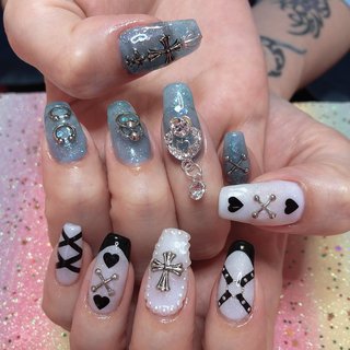 ゆらゆらパーツのネイルデザイン ネイルブック