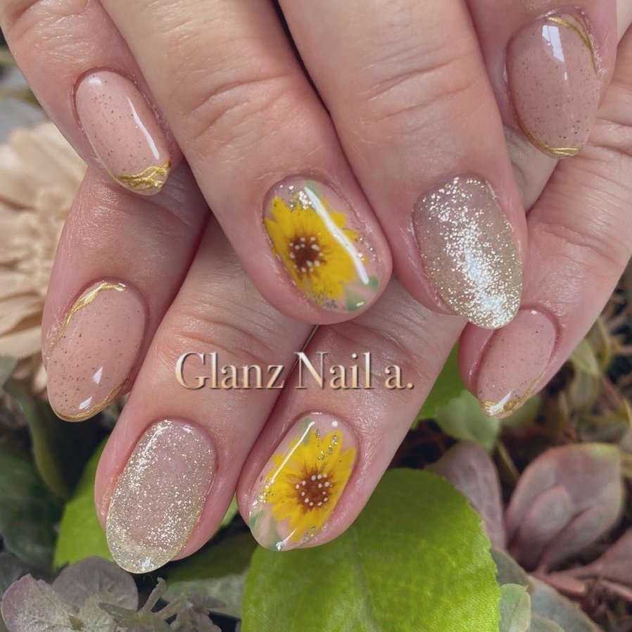 夏 海 浴衣 女子会 ハンド Glanz Nail A グランツネイルエー のネイルデザイン No ネイルブック