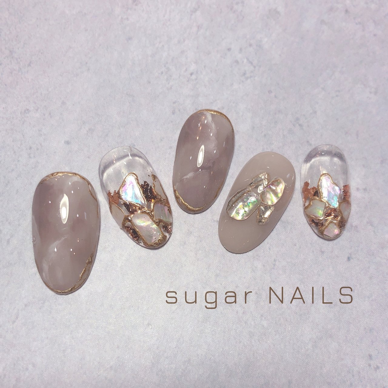 夏 秋 ハンド シェル 大理石 Yuki Osonoのネイルデザイン No ネイルブック