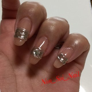 おすすめ順 ピンク シルバーアクセサリー風ネイルのネイルデザイン ネイルブック