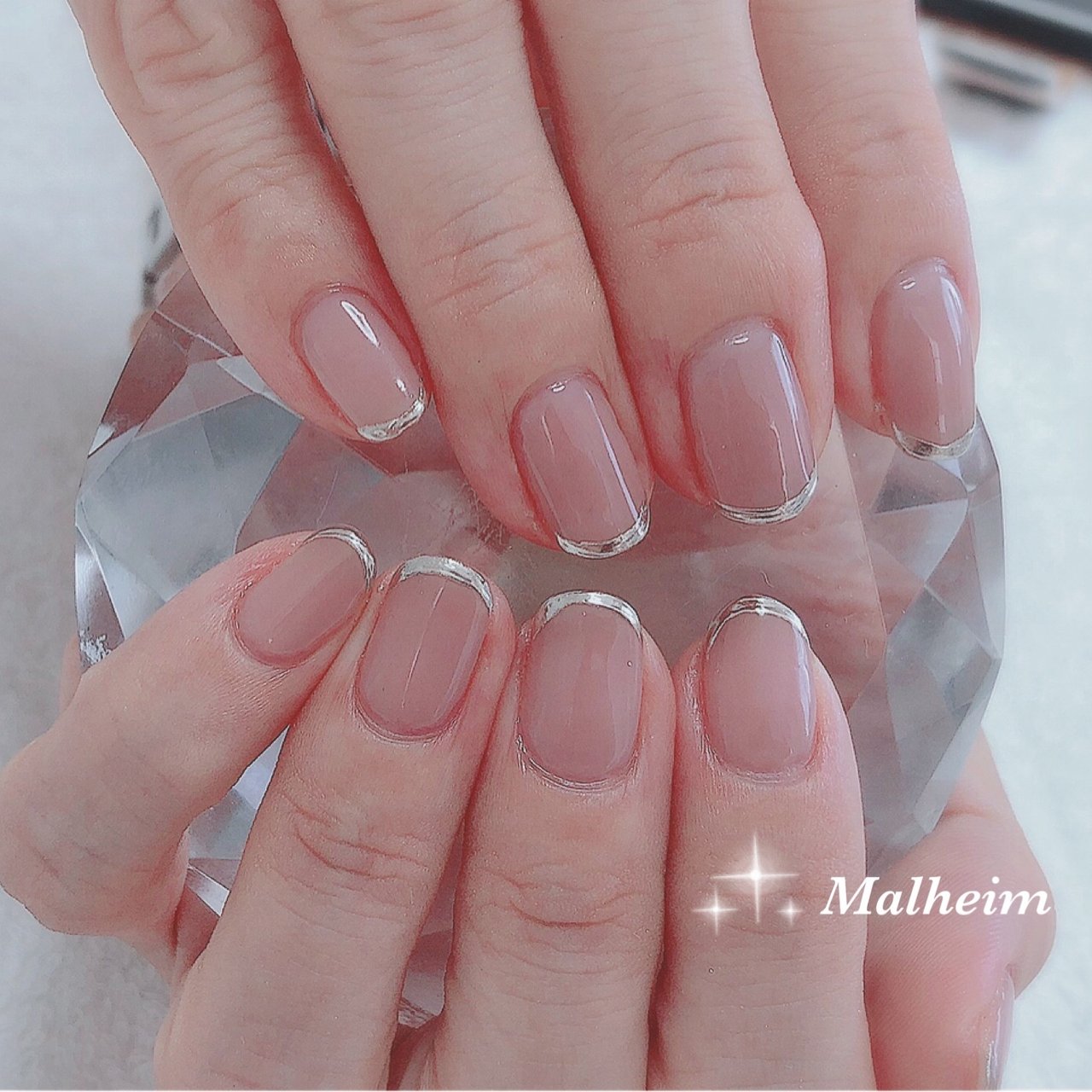 夏 オフィス ハンド シンプル ミラー Nails Malheim メルヘイム のネイルデザイン No ネイルブック