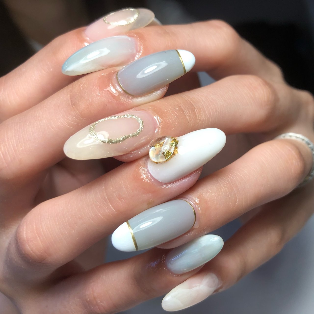 夏 オールシーズン ハンド シンプル グラデーション Emoa Nailのネイルデザイン No ネイルブック