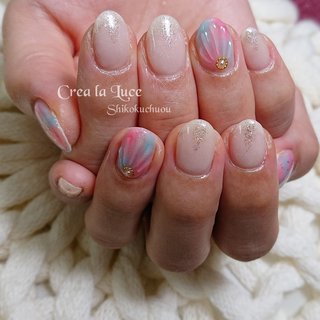 #ジェル #ジェルネイル #ネイル #nail #ネイルデザイン #夏ネイル #貝殻ネイル #シェルネイル #タイダイネイル #定額デザイン #定額ネイル #7月定額デザイン #フィルイン #四国中央市ネイルサロン #四国中央市ネイル #crealaluce #クレアラルーチェ #createur #夏 #オールシーズン #ハンド #ラメ #タイダイ #マーメイド #ショート #ホワイト #ピンク #水色 #ジェルネイル #Crea la Luce西条 #ネイルブック