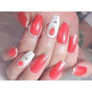 レッド オレンジ Rkmn リ カ マ ナ のネイルデザイン ネイルブック